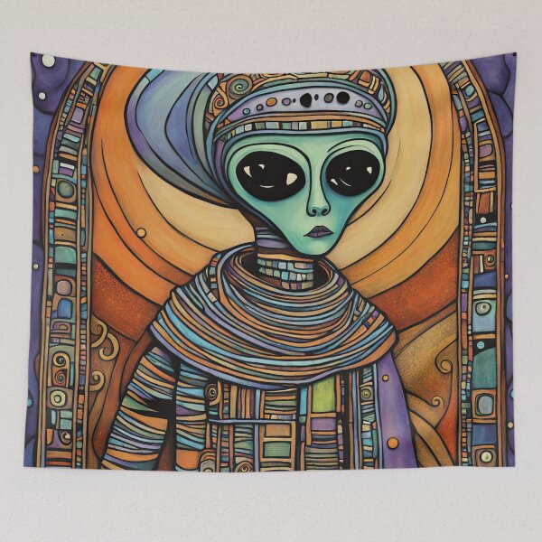 Item preview, Alien dressed as a Mummy for Halloween designed and sold by Colin Bentham.