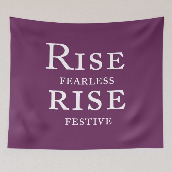 Item preview, Rise Fearless, Rise Festive – Bold Motivational Holiday Quote Design designed and sold by ArtNestVerse.