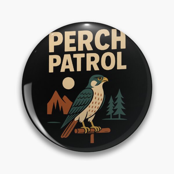 Item preview, Falcon Perch Patrol Falconry Birds Watching Design designed and sold by LuminOrb.