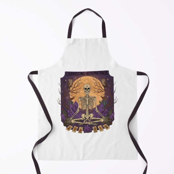 Item preview, Gothic Meditating Skeleton & Harvest Moon Poster designed and sold by FestivityFinds.