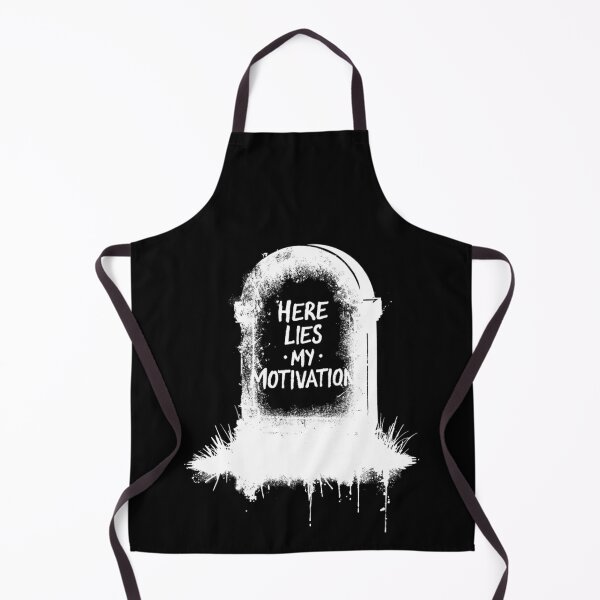 Item preview, Grave stone "here lies my motivation" designed and sold by PunkdUpPrints.