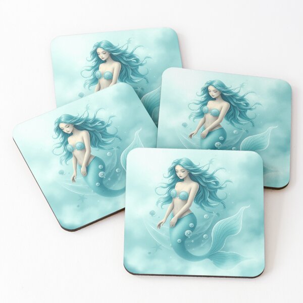 Item preview, Turquoise Mermaid with Seashell Patterns designed and sold by sharon1210.