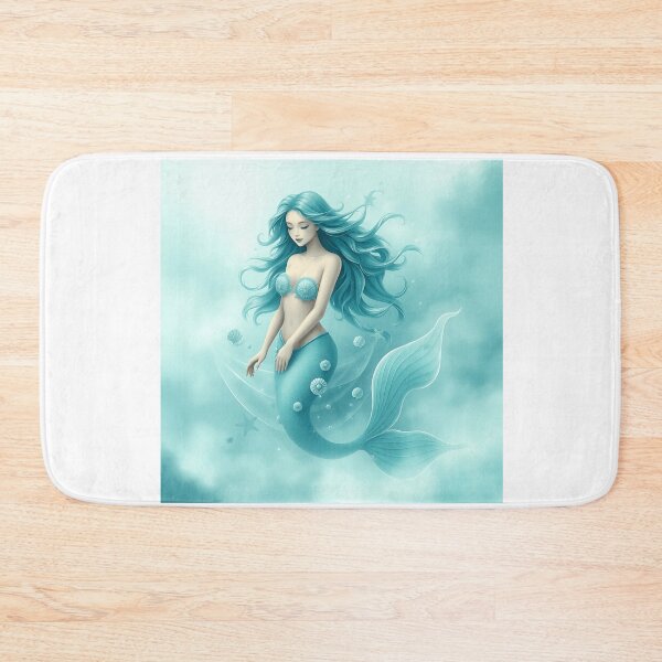 Item preview, Turquoise Mermaid with Seashell Patterns designed and sold by sharon1210.