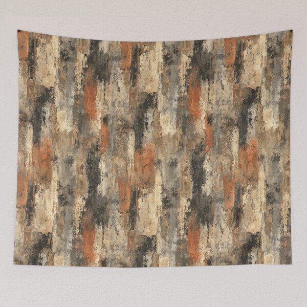 Item preview, Abstract earth-toned painting with a distressed grunge effect. designed and sold by Piotrek0001.