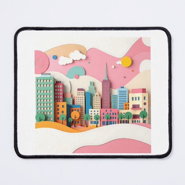 Item preview, Pastel Paper Collage Cityscape designed and sold by sharon1210.