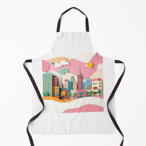 Item preview, Pastel Paper Collage Cityscape designed and sold by sharon1210.