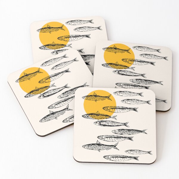 Item preview, Sardines Sunset Coastal Vintage designed and sold by MaiZephyr.