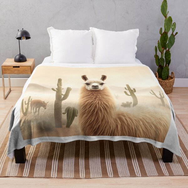 Item preview, Soft Sand Llama with Cactus Flow designed and sold by sharon1210.
