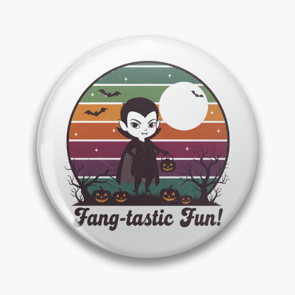 Item preview, Fang-tastic Fun Retro Vampire | Cute Vintage Halloween Gift designed and sold by LoliDesignShop.