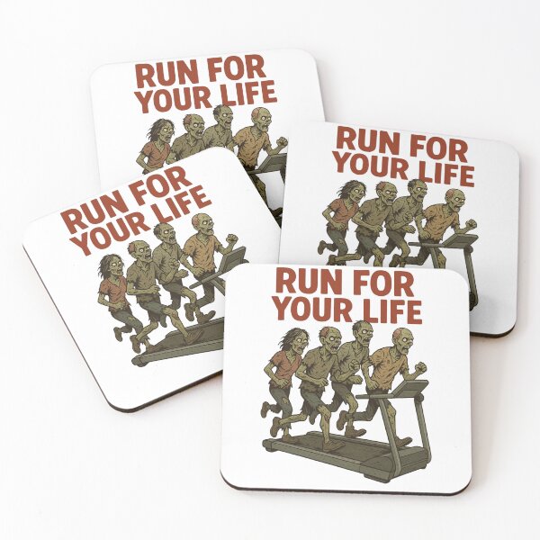 Item preview, Run For Your Life Funny Zombie Treadmill Running Halloween Fitness Design designed and sold by Bmd4Fitness.