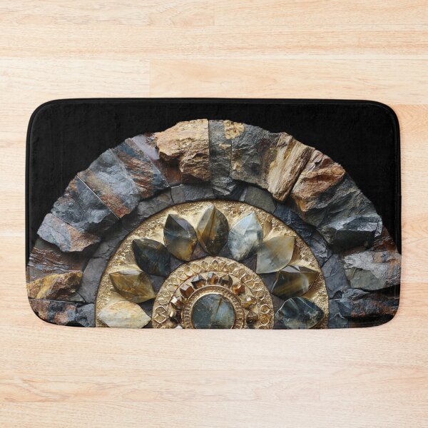 Item preview, earthy rocks and rough gemstones mandala designed and sold by EarthenEmbers.
