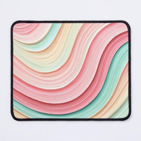 Item preview, Pastel Wave Abstract | Pink Mint Cream Flow designed and sold by Ombrya.