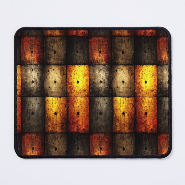 Item preview, industrial wall of square concrete and rusted blocks. designed and sold by Piotrek0001.
