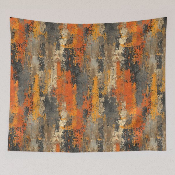 Item preview, Energetic pattern with splashes of orange and gray paint. designed and sold by Piotrek0001.