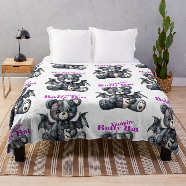 Item preview, Batty the vampire bat, patchwork teddy designed and sold by LoneAngel.