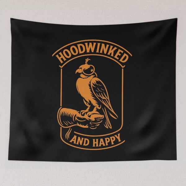 Item preview, Falcon Hoodwinked And Happy Falconry Birds Design designed and sold by LuminOrb.
