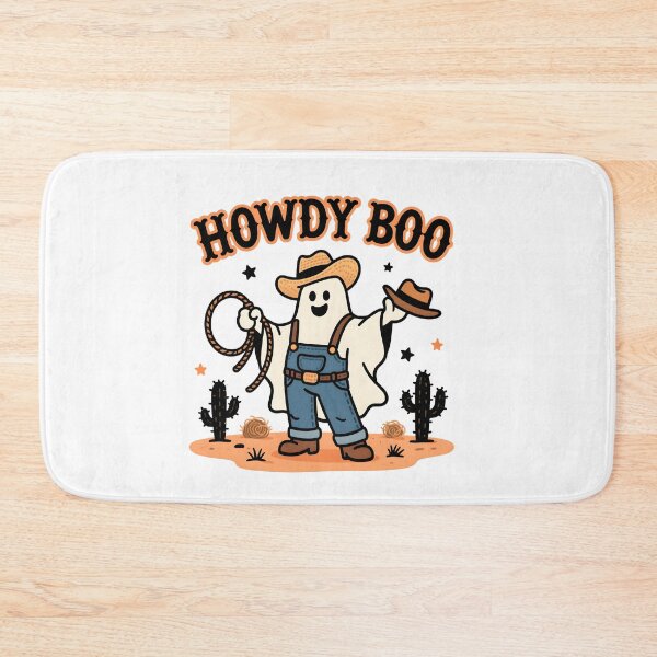 Item preview, "Howdy Boo" Cute Cowboy Ghost Halloween Sticker designed and sold by FestivityFinds.