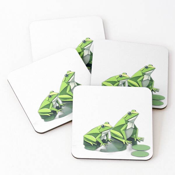 Item preview, Origami Frogs in Geometric Style designed and sold by sharon1210.