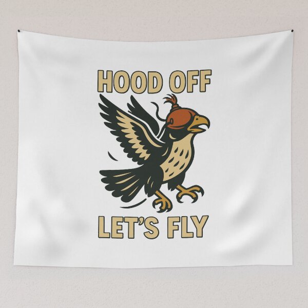 Item preview, Falcon Hood Off Let's Fly Falconry Birds Adventure designed and sold by LuminOrb.