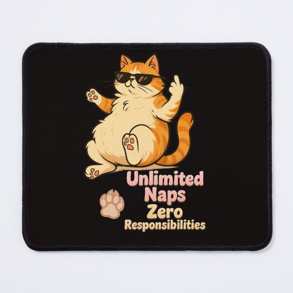 Item preview, „Unlimited Naps – Zero Responsibilities” Spoiled Cat designed and sold by Tadeusz1.