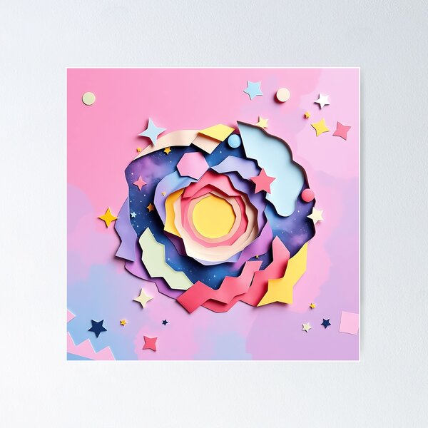 Item preview, Galaxy Paper Collage Art designed and sold by sharon1210.