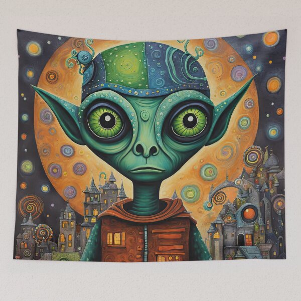 Item preview, Alien dressed as Frankenstein's Monster for Halloween designed and sold by Colin Bentham.