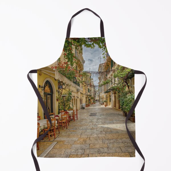 Item preview, Al fresco street in Corfu Greece Europe designed and sold by John Gilham - Landscape Photography.