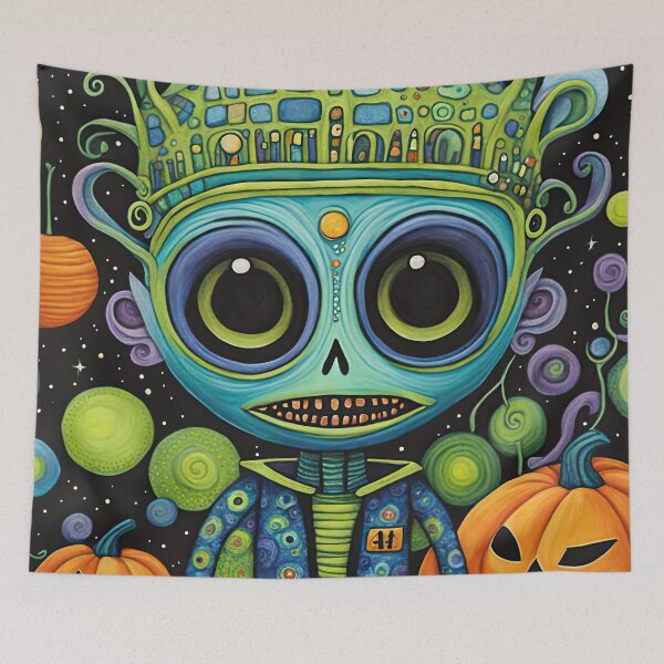 Item preview, Alien dressed as Frankenstein's Monster for Halloween designed and sold by Colin Bentham.