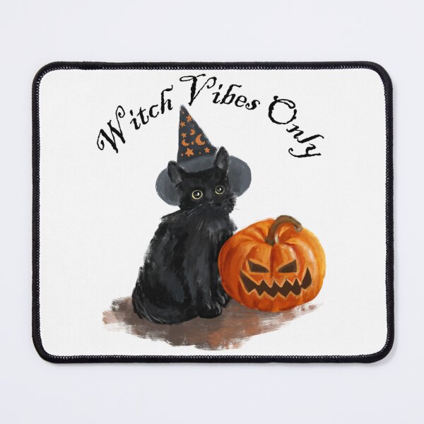 Item preview, Witch Vibes Only | Happy Halloween | Triick or Treat Spooky Seasons with Witchy Black Cat & Halloween Pumpkin designed and sold by boldstuffshop.