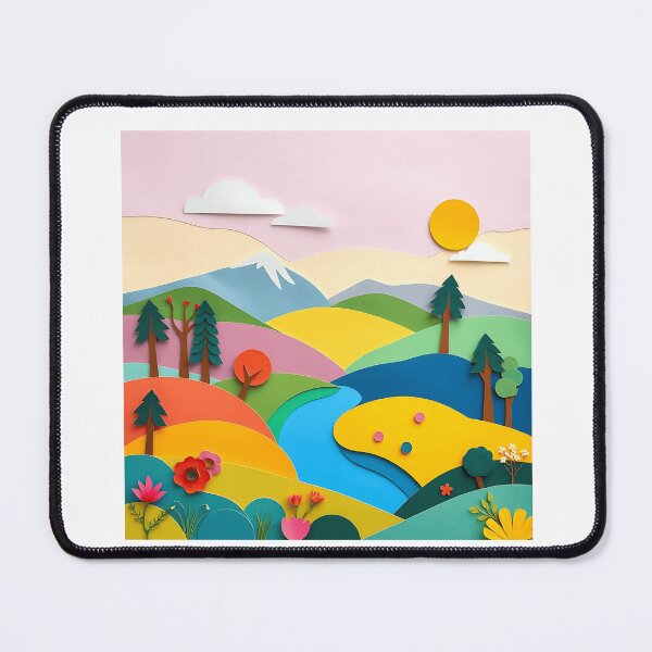 Item preview, Abstract Paper Collage Landscape designed and sold by sharon1210.