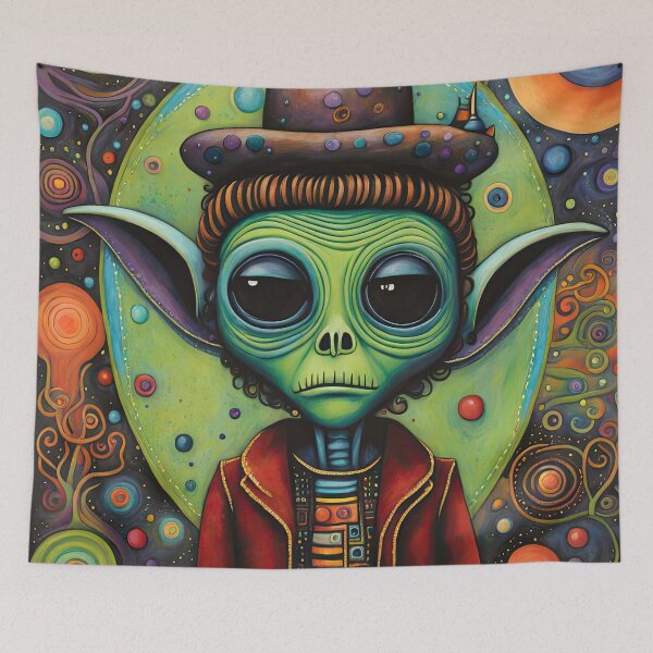 Item preview, Alien dressed as Frankenstein's Monster for Halloween designed and sold by Colin Bentham.
