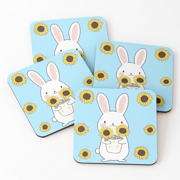 Item preview, Cute Rabbit Holds Sunflowers designed and sold by Anicue.