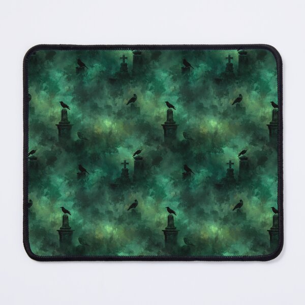 Item preview, Ravens on old gravestones in the fog – Mystical Halloween design designed and sold by Meiersbeste.