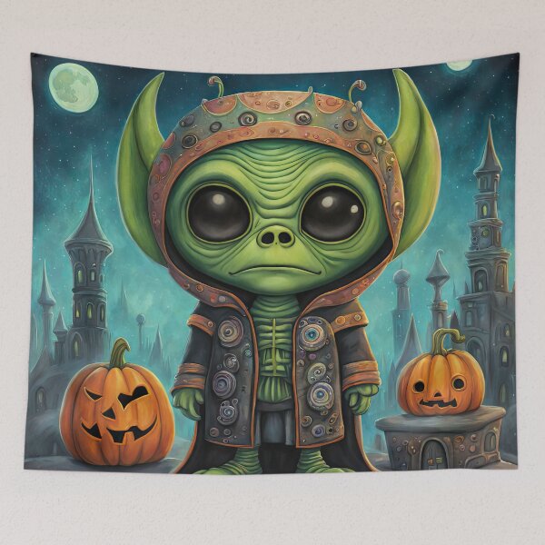 Item preview, Alien dressed as Frankenstein's Monster for Halloween designed and sold by Colin Bentham.