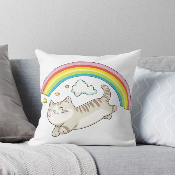 Item preview, Cute Cat Flying to the Rainbow designed and sold by Anicue.