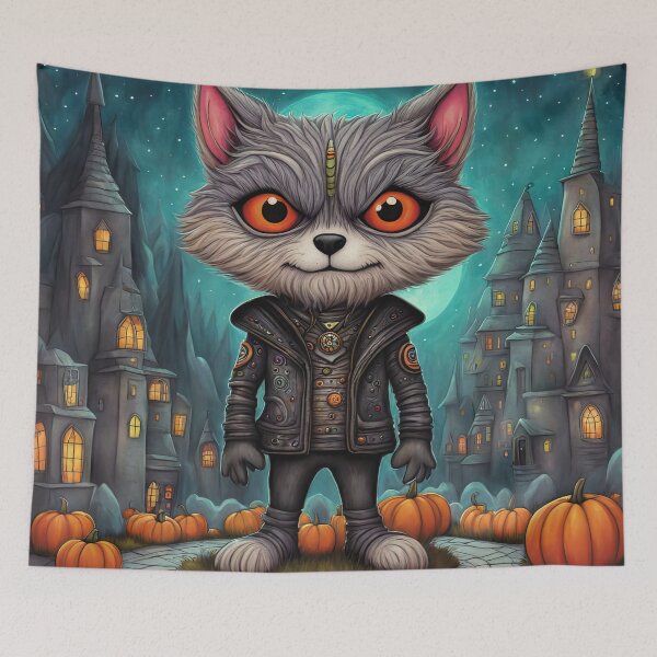 Item preview, Alien dressed as a werewolf for Halloween designed and sold by Colin Bentham.