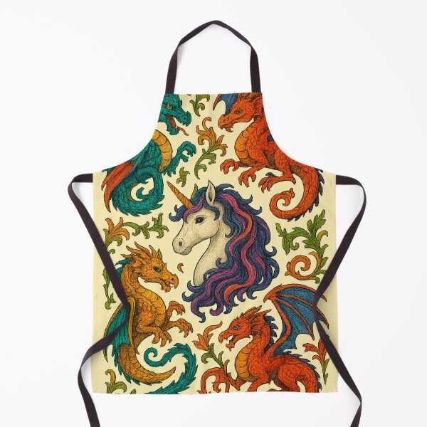 Item preview, Colorful Dragons and Mystical Unicorn Art designed and sold by SholoStudio.