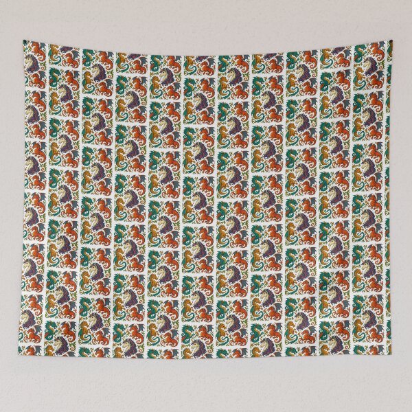 Item preview, Colorful Dragons and Mystical Unicorn Art designed and sold by SholoStudio.