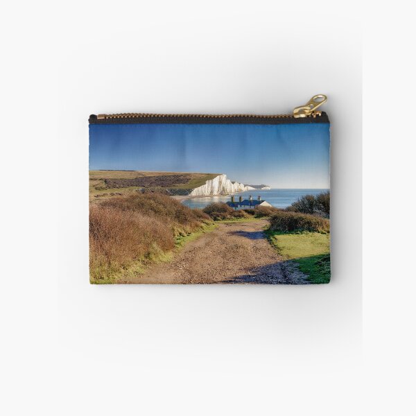 Item preview, The Seven Sisters White chalk cliffs and Coastguards cottages at Cuckmere Haven East Sussex England UK designed and sold by John Gilham - Landscape Photography.