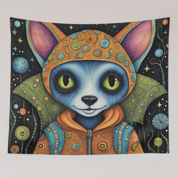 Item preview, Alien dressed as a werewolf for Halloween designed and sold by Colin Bentham.