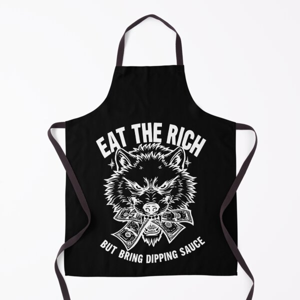 Item preview, Wolf "eat the rich but bring dipping sauce" designed and sold by PunkdUpPrints.