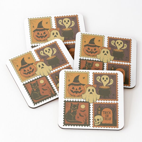 Item preview, Dark Horror Vintage Halloween Stamps designed and sold by Fam19.