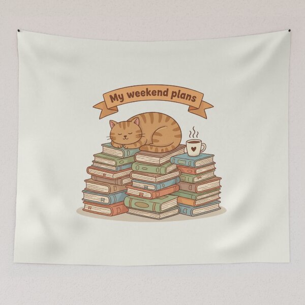 Item preview, Cat weekend plans  designed and sold by HobbyShopForYou.