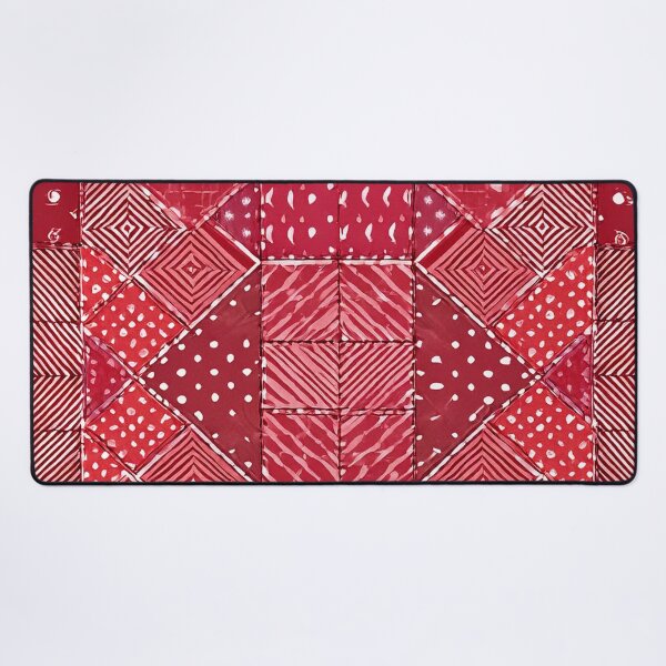 Artikelvorschau, Rotes Patchwork-Quilt-Muster entworfen und verkauft von SassyArtistry.