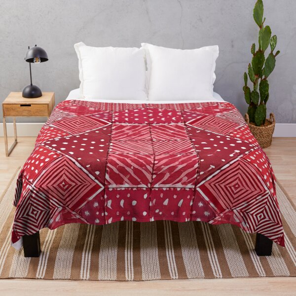Item preview, Red Patchwork Quilt Pattern designed and sold by SassyArtistry.