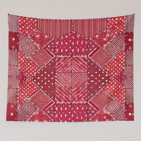 Item preview, Red Patchwork Quilt Pattern designed and sold by SassyArtistry.