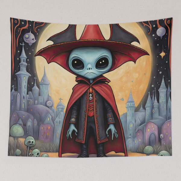 Item preview, Alien dressed as a Dracula for Halloween designed and sold by Colin Bentham.