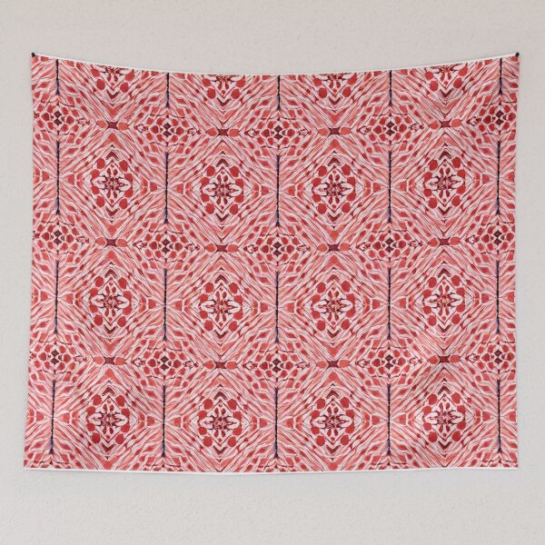 Item preview, Red Ornamental Tile Pattern designed and sold by SassyArtistry.