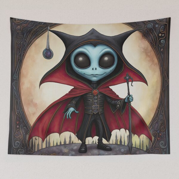 Item preview, Alien dressed as a Dracula for Halloween designed and sold by Colin Bentham.