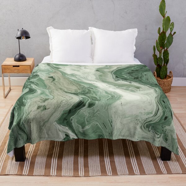 Item preview, Serene Jade Marble Flow abstract pattern designed and sold by AbstractMesh.